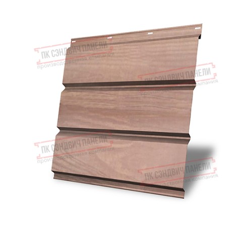 Софит металлический без перфорации 0,45 Print Elite с пленкой White Wood