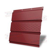Софит металлический центральная перфорация 0,5 Satin с пленкой RAL 3011 коричнево-красный