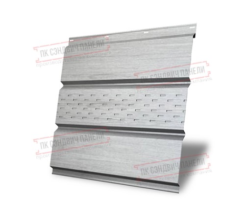 Софит металлический центральная перфорация 0,45 Print Elite с пленкой Snow Wood