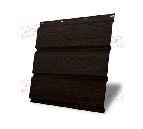 Софит металлический полная перфорация 0,45 Print Elite с пленкой Coffee Wood Софит металлический полная перфорация 0,45 Print Elite с пленкой Coffee Wood