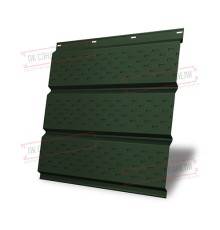 Софит металлический полная перфорация 0,5 Velur с пленкой RAL 6020 хромовая зелень