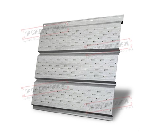 Софит металлический полная перфорация 0,45 Print Elite с пленкой Snow Wood Софит металлический полная перфорация 0,45 Print Elite с пленкой Snow Wood