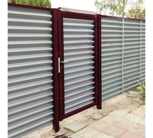Калитка Жалюзи 1,68х1 RAL 3005 без заполнения