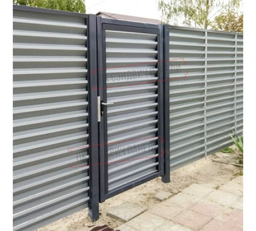 Калитка Жалюзи NoLock 2,0х1 RAL 7024 без заполнения Калитка Жалюзи NoLock 2,0х1 RAL 7024 без заполнения