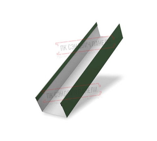 Крышка 45х20 жалюзи Texas 0,5 GreenCoat Pural BT, matt RR 11 темно-зеленый (RAL 6020 хромовая зелень)