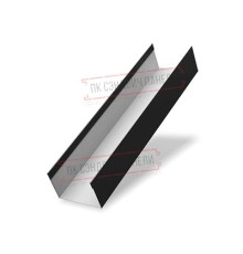 Крышка 45х20 жалюзи Texas 0,5 GreenCoat Pural BT, matt RR 33 черный (RAL 9005 черный)