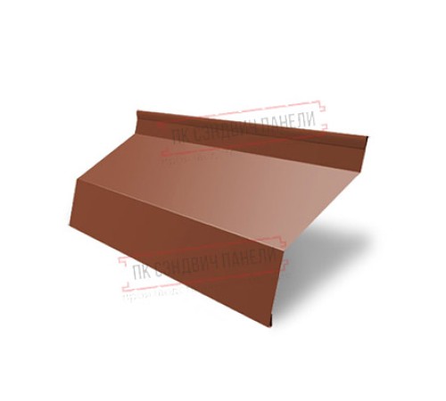 Ламель жалюзи Milan new 0,5 Satin с пленкой RAL 8004 терракота