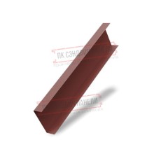 Декоративная накладка на столб жалюзи Milan,Tokyo 0,5 Satin с пленкой RAL 3009 оксидно-красный