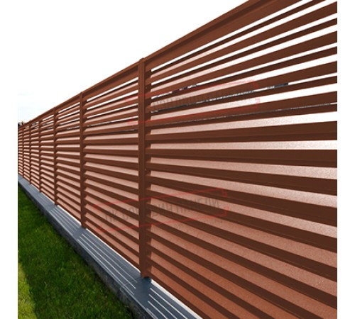 Ламель жалюзи Milan new 0,5 Satin с пленкой RAL 8004 терракота
