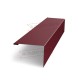 Нащельник (для калиток и ворот) 25х35 жалюзи Milan, Tokyo, Palermo 0,5 Satin с пленкой RAL 3005 красное вино (L1,68)