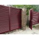 Нащельник (для калиток и ворот) 25х35 жалюзи Milan, Tokyo, Palermo 0,5 Satin с пленкой RAL 3005 красное вино (L1,68)