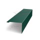 Нащельник (для калиток и ворот) 25х35 жалюзи Milan, Tokyo, Palermo 0,5 Satin с пленкой RAL 6005 зеленый мох (L1,68)