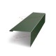 Нащельник (для калиток и ворот) 25х35 жалюзи Milan, Tokyo, Palermo 0,5 GreenCoat Pural BT, matt RR 11 темно-зеленый (L1,68)