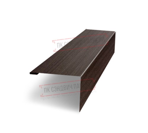 Нащельник (для калиток и ворот) 25х35 жалюзи Milan, Tokyo, Palermo 0,45 Print Elite Coffee wood (L1,68) Нащельник (для калиток и ворот) 25х35 жалюзи Milan, Tokyo, Palermo 0,45 Print Elite Coffee wood (L1,68)