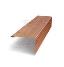 Нащельник (для калиток и ворот) 25х35 жалюзи Milan, Tokyo, Palermo 0,45 Print Elite Honey wood (L1,68)