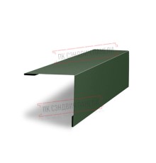 Планка завершающая 50х50 жалюзи Milan 0,5 GreenСoat Pural RR 11 темно-зеленый