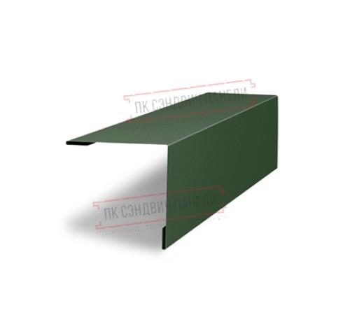Планка завершающая 50х50 жалюзи Milan 0,5 GreenCoat Pural BT, matt RR 11 темно-зеленый