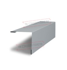 Планка завершающая 50х50 жалюзи Milan 0,5 GreenCoat Pural BT, matt RR 21 светло-серый