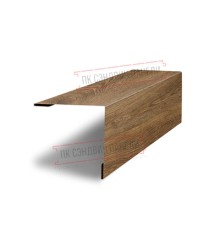 Планка завершающая 50х50 жалюзи Milan 0,45 Print Premium Antique Wood