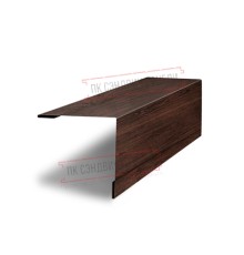 Планка завершающая 50х50 жалюзи Milan 0,45 Print Elite Choco Wood