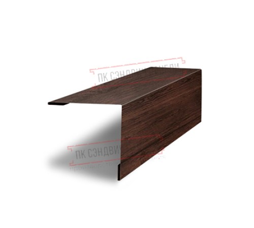 Планка завершающая 50х50 жалюзи Milan 0,45 Print Elite Choco Wood Планка завершающая 50х50 жалюзи Milan 0,45 Print Elite Choco Wood