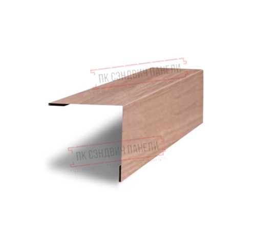 Планка завершающая 50х50 жалюзи Milan 0,45 Print Elite White Wood