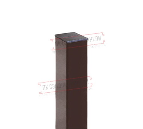 Столб 62х55х1,4х2500 RAL 8017