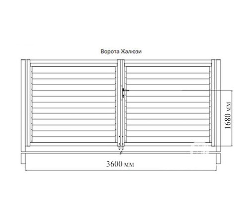 Ворота Жалюзи 1,68х3,6 RAL 6005 без заполнения Ворота Жалюзи 1,68х3,6 RAL 6005 без заполнения