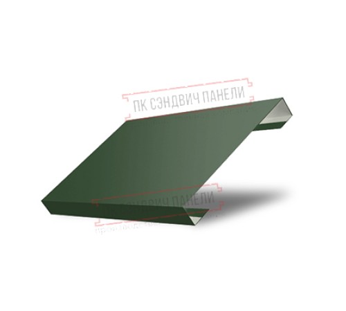 Ламель лицевая 125 Texas стартовая/финишная для калиток и ворот 0,5 Velur RAL 6020 хромовая зелень