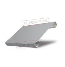 Ламель лицевая 125 Texas стартовая/финишная для калиток и ворот 0,45 Drap RAL 7004 сигнальный серый
