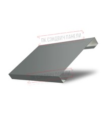 Ламель лицевая 125 жалюзи Texas 0,45 PE с пленкой RAL 7005 мышино-серый