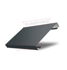Ламель лиц. 125 Texas 0,5 Satin Matt 7016 антрацитово-серый
