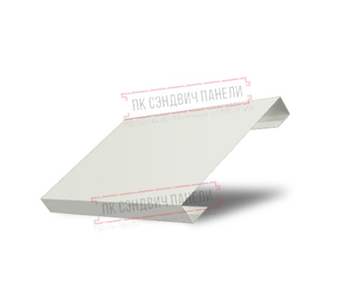 Ламель лицевая 125 Texas стартовая/финишная для калиток и ворот 0,45 PE-Double с пленкой RAL 9003 сигнальный белый
