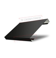 Ламель лицевая 125 Texas стартовая/финишная для калиток и ворот 0,45 Drap RAL 9005 черный