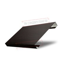 Ламель лицевая 125 Tex 0,45 Print Elite Coffee Wood (для калиток и ворот)