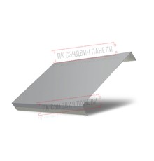 Ламель обратная 125 Texas стартовая/финишная для калиток и ворот0,45 Drap RAL 7004 сигнальный серый