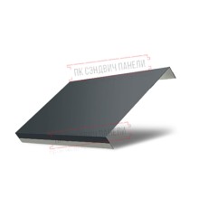 Ламель обратная 125 Texas стартовая/финишная для калиток и ворот 0,45 Drap ST RAL 7016 антрацитово-серый