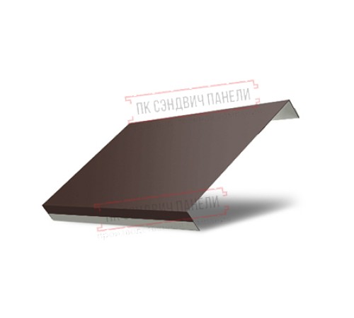 Ламель обратная 150 жалюзи Texas 0,5 Satin Мatt RAL 8017 шоколад (для калиток и ворот)