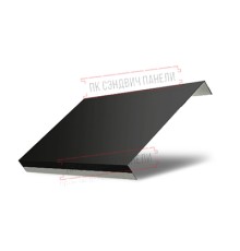Ламель лицевая 125 Texas стартовая/финишная для калиток и ворот 0,5 PurLite Мatt RAL 9005 черный