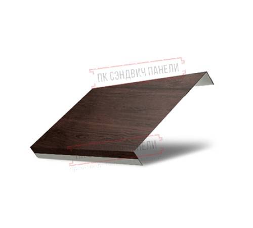 Ламель обратная 125 жалюзи Texas 0,45 Print Elite Choco Wood