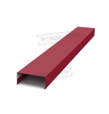 Крепежная планка нижняя Texas 0,45 PE с пленкой RAL 3003 рубиново-красный