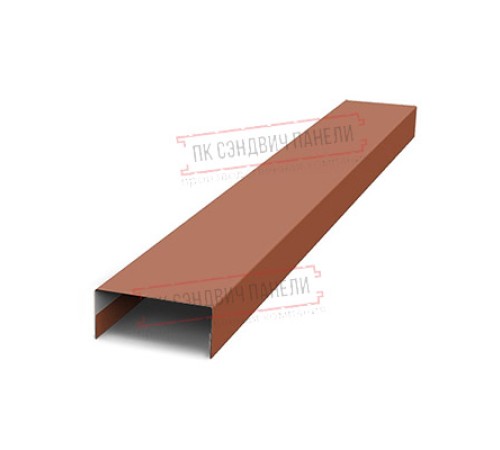 Крепежная планка нижняя Texas 0,5 Satin Мatt RAL 8004 терракота Крепежная планка нижняя Texas 0,5 Satin Мatt RAL 8004 терракота
