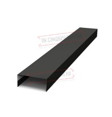 Крепежная планка нижняя Texas 0,45 Drap RAL 9005 черный