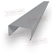 Декоративная планка П - 60х30, двухсторонний ПЭ, Ral 7004 - 0,45мм
