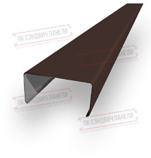 Декоративная планка П - 46х37, ПЭ, Ral 8017 - 0,35мм