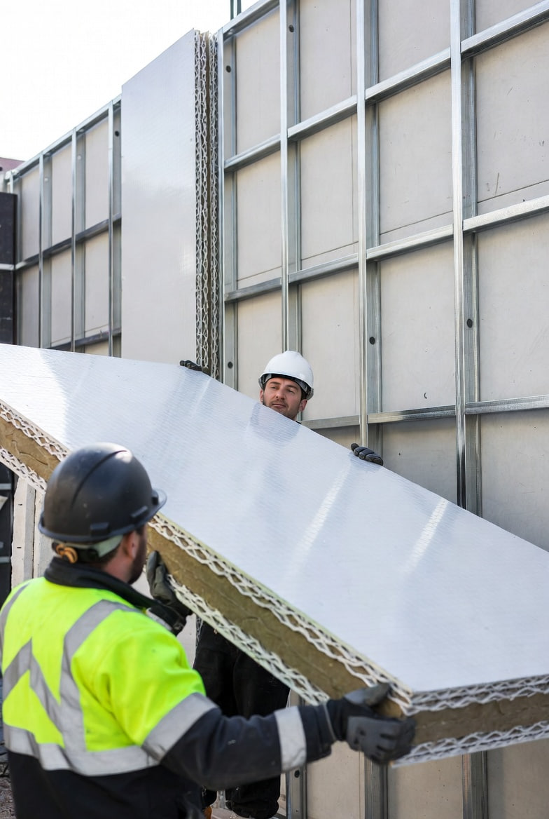 Стеновые панели на объекте