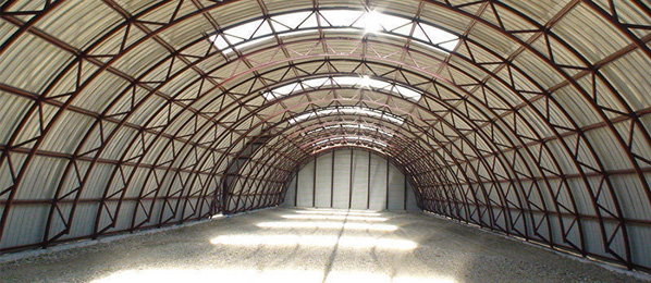 Арочная кровля из профнастила