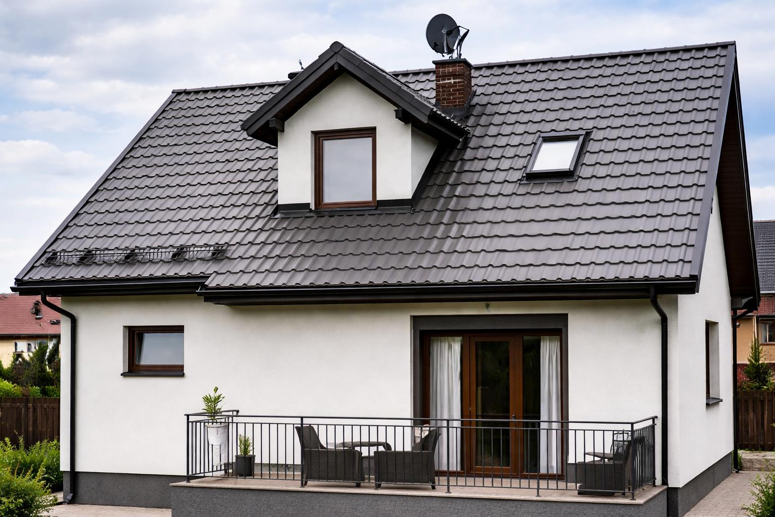 Металлочерепица Монтеррей на крыше дома