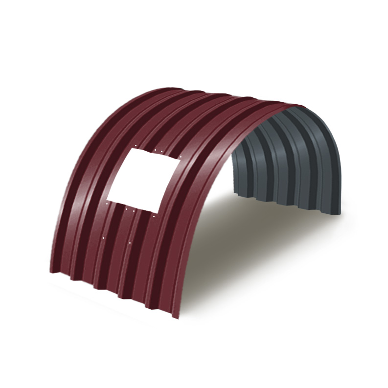 Промышленный объект с продольно гнутым профнастилом