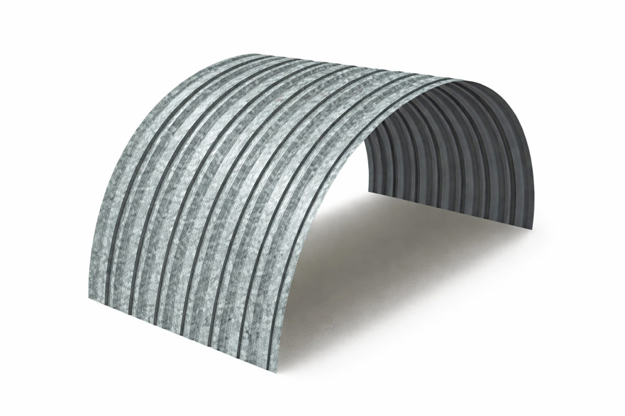 Профнастил С-15ПГ 1190 0,5 с гранью оцинкованный